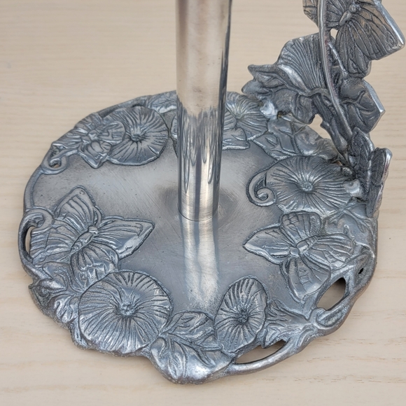Arthur Court Aluminum Butterfly Garden Decorative Paper Towel Holder Metal 13" - Picture 14 of 17